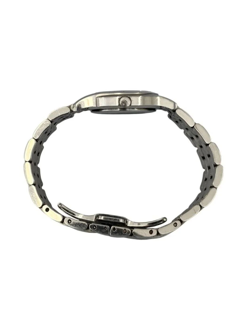 Gucci Diamond Shell Dial Watch Quartz SS Silver